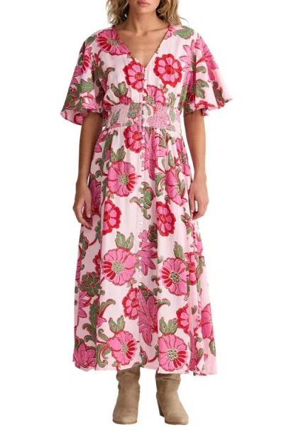 Talisman The Label Harlow Floral Dress In Pink