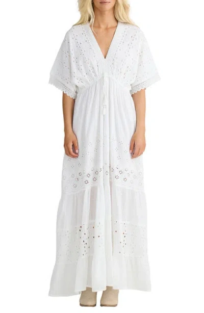 Talisman The Label Nora Broderie Anglaise Tiered Maxi Dress In Multi
