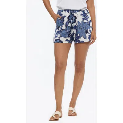Talisman The Label Odyssey Floral Drawstring Shorts In Blue