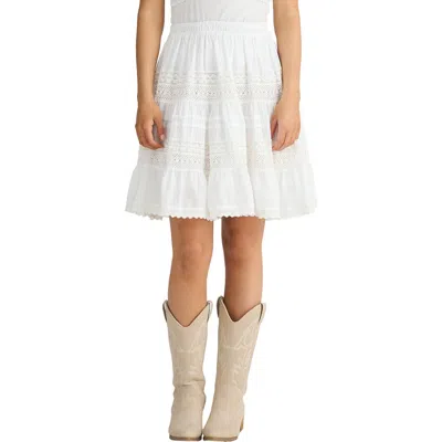 Talisman The Label Tallulah Lace Inset Cotton Skirt In Multi
