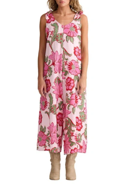 Talisman The Label Temple Floral Jumpsuit In Pink