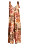 Talisman The Label Temple Floral Patchwork Print Wide Leg Jumpsuit