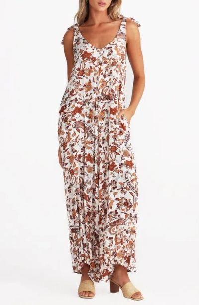 Talisman The Label Temple Floral Wide Leg Jumpsuit In Marbella