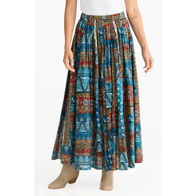 Talisman The Label Twighlight Patchwork Print Cotton Maxi Skirt