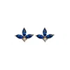 Talismania Jewelry Women's Gold / Blue / White Starlight Vesper Studs In Blue