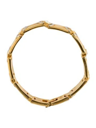 Pre-owned Talita London Crystal Link Bracelet, 7.5" In Transparent