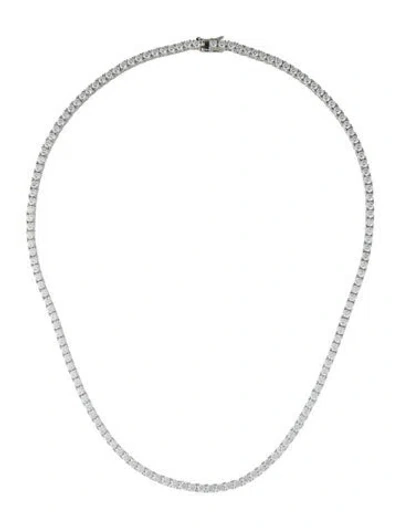 Pre-owned Talita London Cubic Zirconia Collar Necklace, 18.5" In Transparent