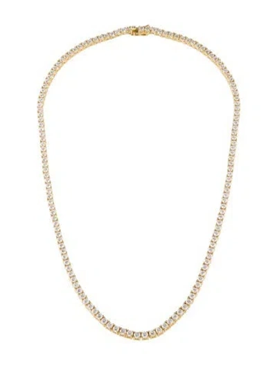 Pre-owned Talita London Cubic Zirconia Collar Necklace, 18.75" In Transparent