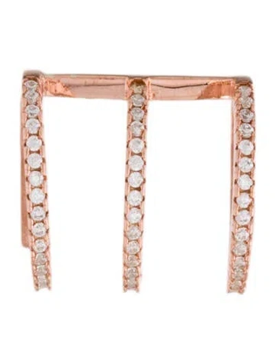 Pre-owned Talita London Single Zircon Crystal Rays Ear Cuff Earring In Transparent