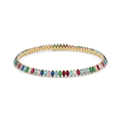 Talita London Women's Marquise Choker Gold Rainbow In Multi