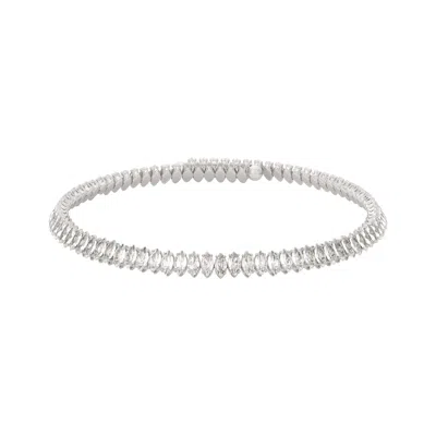 Talita London Women's Marquise Choker Silver In Metallic