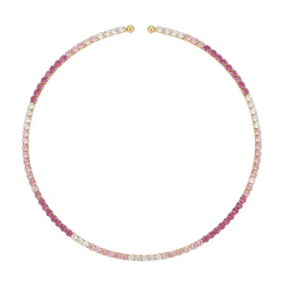 Talita London Women's Pink Inner Light Choker Gold Rose