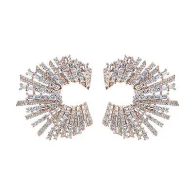 Talita London Women's Rose Gold Starstruck Earrings Rose In Metallic