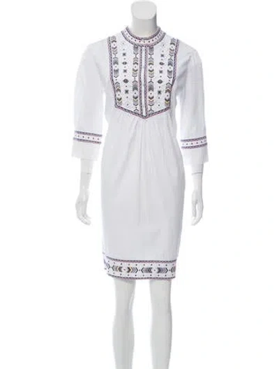 Pre-owned Talitha Embroidered Mini Dress W/ Tags In Multi