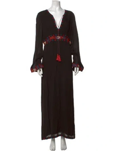 Pre-owned Talitha Printed Long Dress W/ Tags In Brown