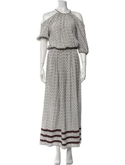 Pre-owned Talitha Silk Long Dress In Multi