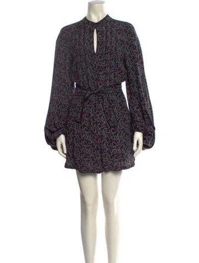 Pre-owned Talitha Silk Mini Dress In Black