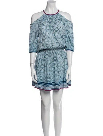 Pre-owned Talitha Silk Mini Dress In Blue