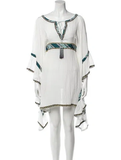 Pre-owned Talitha Silk Mini Dress In White