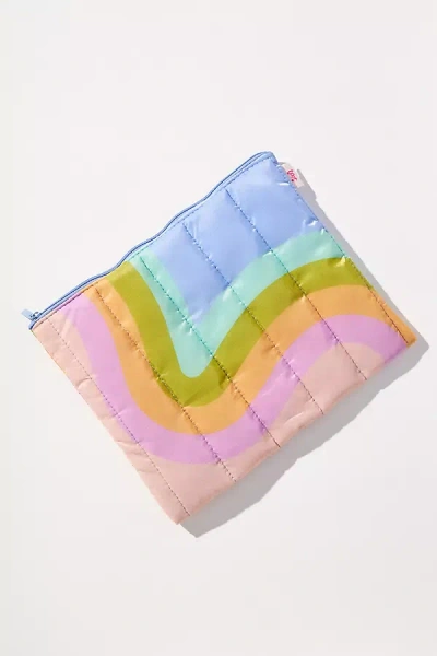 Talking Out Of Turn Making Waves Puffy Dollface Makeup Bag In Multi