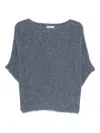 Talking Walls Alpaca Wool Jumper In Gray