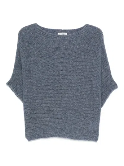 Talking Walls Alpaca Wool Jumper In Gray
