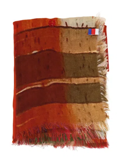 TALKING WALLS ARLATAN FRINGED STRIPED SCARF