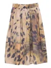 Talking Walls Leopard-print Skirt In Neutral
