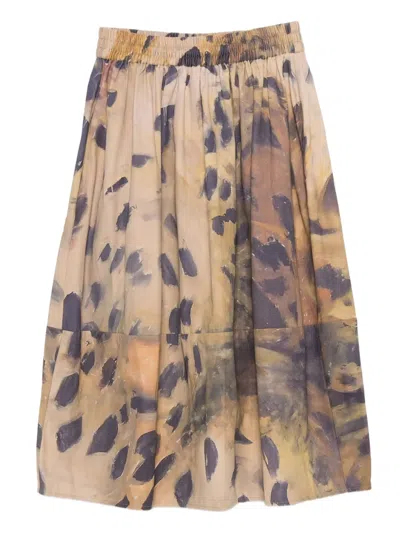 Talking Walls Leopard-print Skirt In Neutral