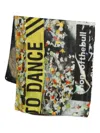 Talking Walls Letters-print Scarf In Black