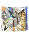 Talking Walls Printed Silk Foulard In Multi