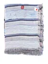 Talking Walls Graphic-print Scarf In Blue