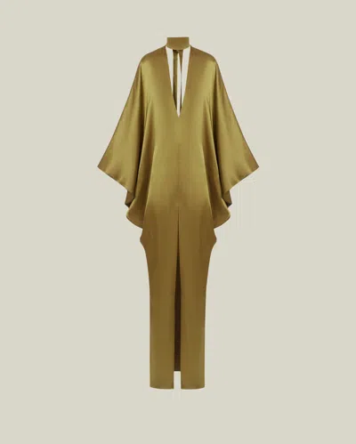 Taller Marmo 1910 Satin Kaftan In Green