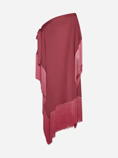 Taller Marmo Aarons Viscose-blend Asymmetric Kaftan In Pink