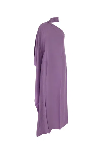 Taller Marmo Lilac Crepe Paloma Long Dress In Purple