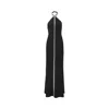 Taller Marmo Acropoli Swarovski Crystal-embellished Crepe Halterneck Gown In Black