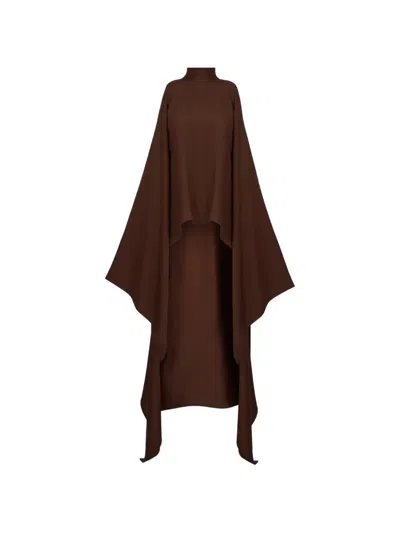 Taller Marmo Agadez Draped-panel Blouse In Brown