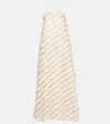 Taller Marmo Anguilla Fringed Jacquard Maxi Dress In Neutrals