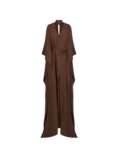 Taller Marmo Arizona Belted Kaftan Maxi Dress In Brown