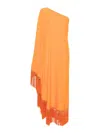 Taller Marmo Arno One-shoulder Midi Dress In Naranja