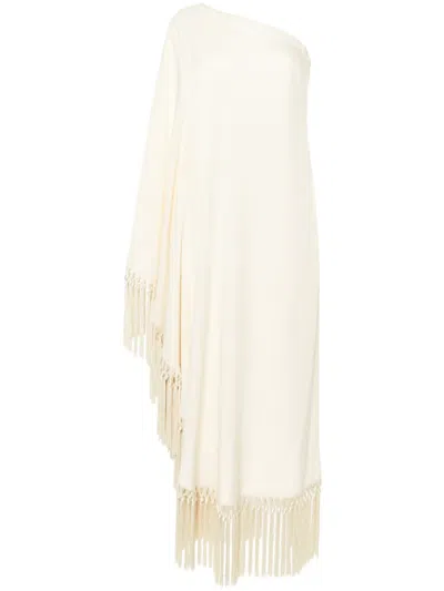 Taller Marmo Arno Fringed Long Dress In Neutral
