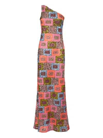 TALLER MARMO ASPEN SEQUIN-EMBELLISHED ONE-SHOULDER MAXI DRESS