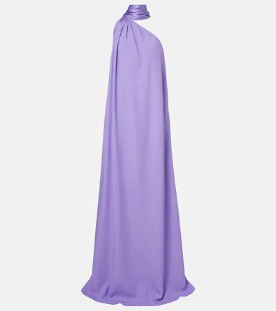 Taller Marmo Astor Crêpe Cady Gown In Purple