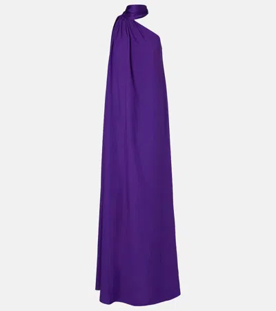 Taller Marmo Astor Scarf-detail Maxi Dress In Purple