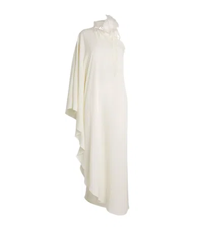 Taller Marmo Asymmetric Bolkan Garden Maxi Dress In Ivory