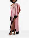 Taller Marmo Asymmetric-hem Maxi Dress In Pink