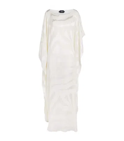 Taller Marmo Asymmetric Streep Kaftan In White