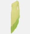 Taller Marmo Aventador Fringed Midi Dress In Green
