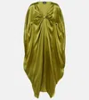 Taller Marmo Azores Knotted Silk Kaftan In Green