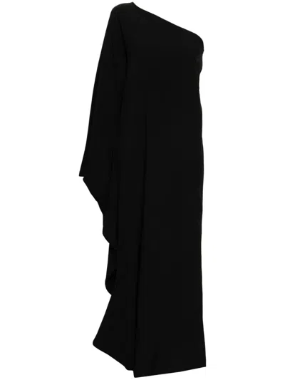 Taller Marmo Balear One-shoulder Gown In Black